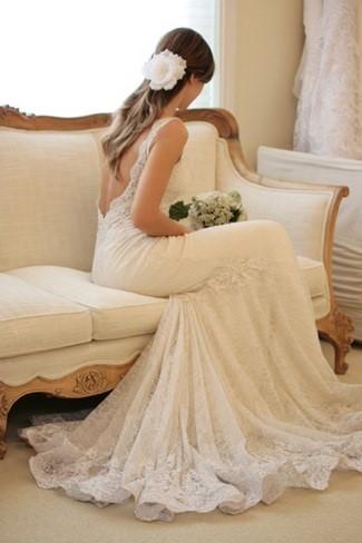 Dreamy Lace Dress With Low Back