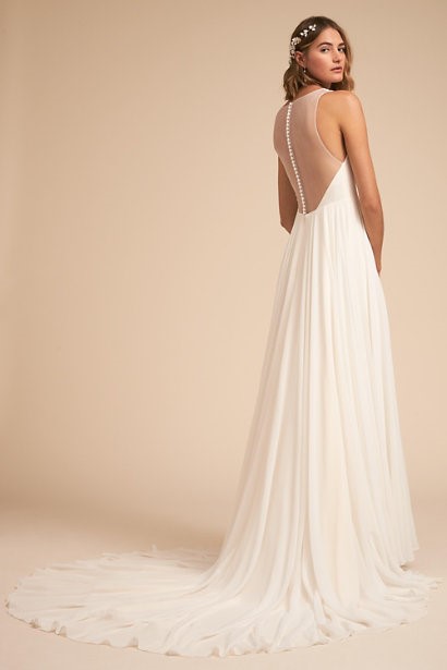 Sleeveless Gown With A-Line Skirt