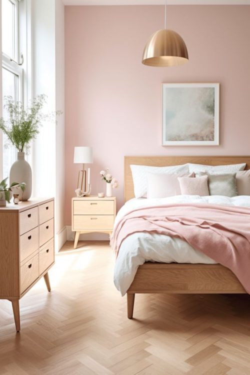 pink wall paint design