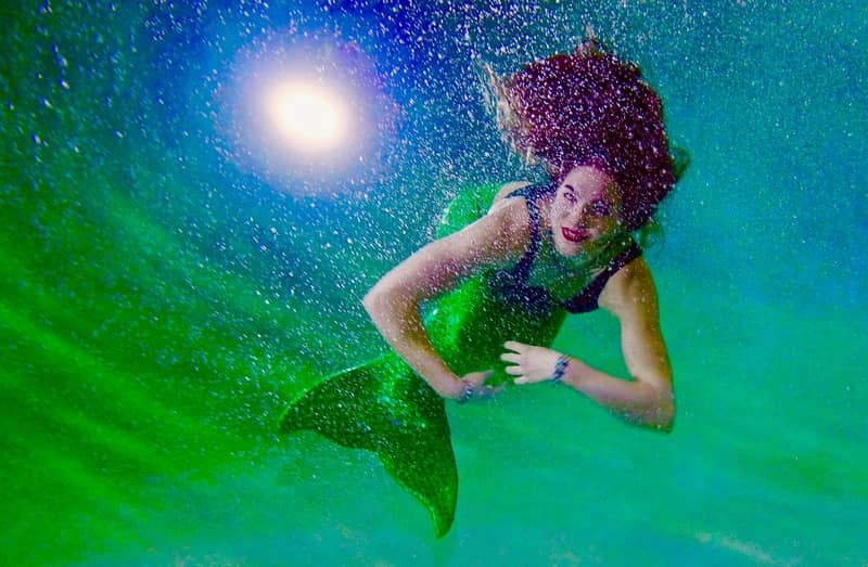 Mermaids swimming-
