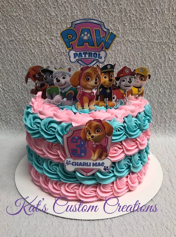 Paw Patrol Cake Ideas for Girl - Skye Paw Patrol cake for girl