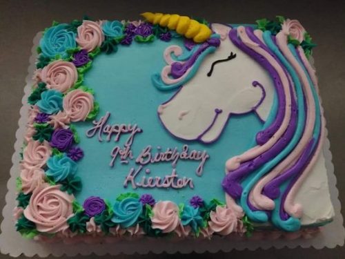 Unicorn edible image - unicorn cake topper