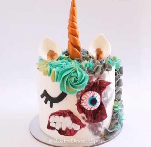 baskin robbins zombie unicorn cake