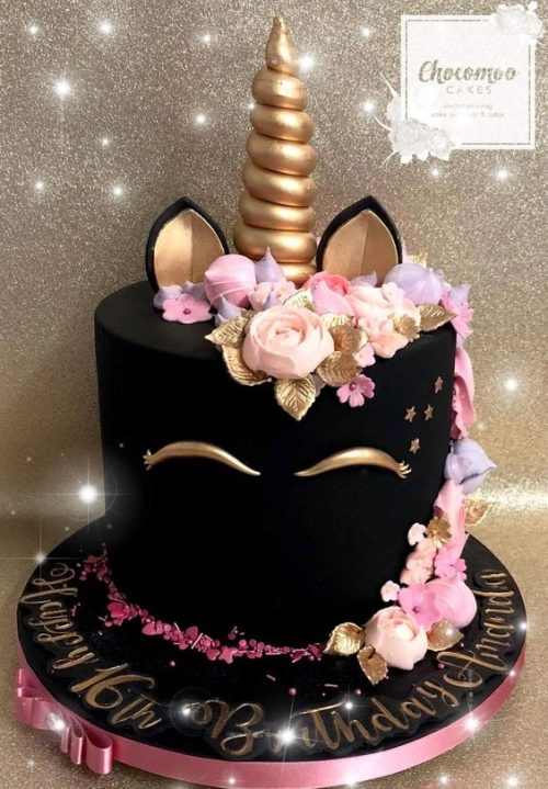 princess unicorn cake ideas - unicorn horn cake topper