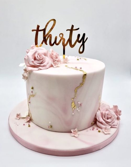 simple 30th birthday cake