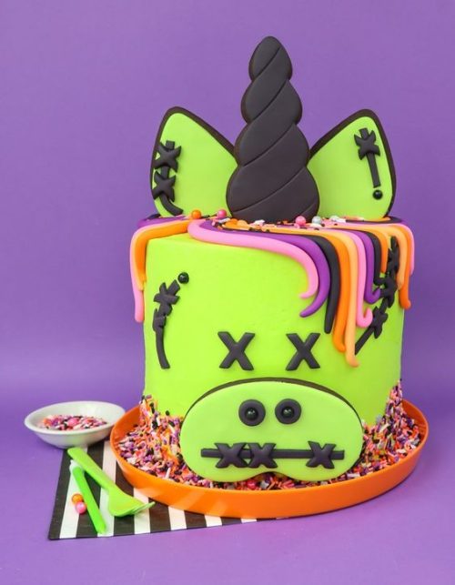 zombie cakes - disney zombies birthday cake ideas