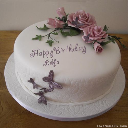 Butterfly Roses Birthday Cake