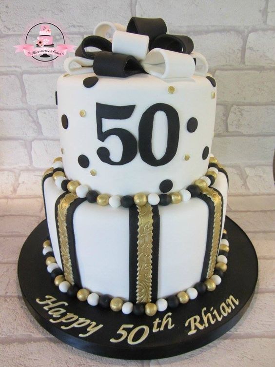 Special birthday cake designs for fathers turning 50