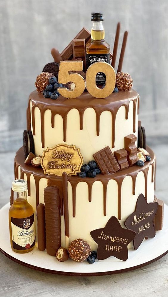 beer-themed birthday cake for him