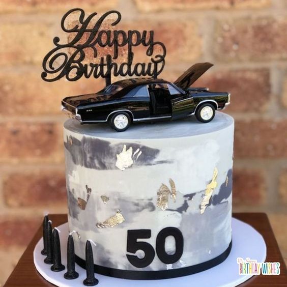 car themed birthday cake for him