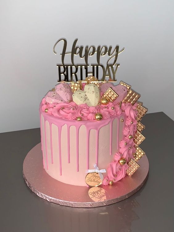 pretty pink birthday cakes