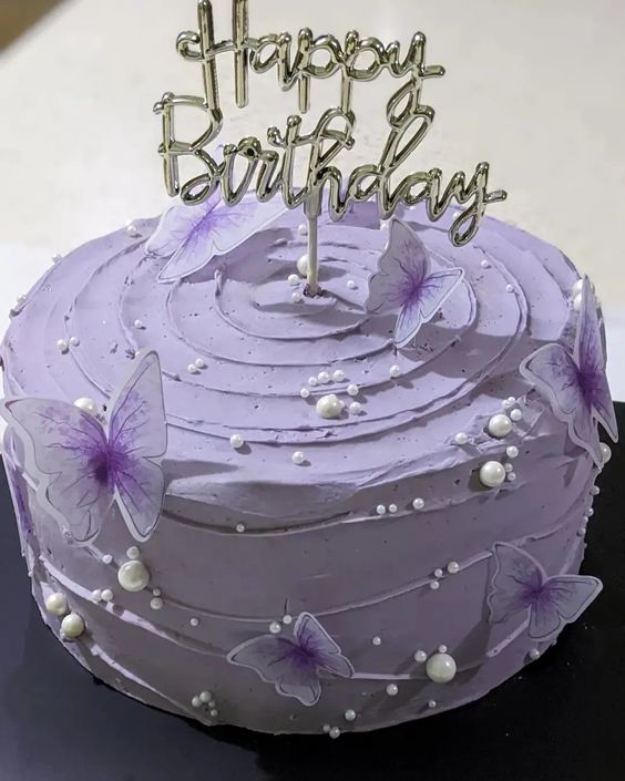purple sweet 16 birthday cakes