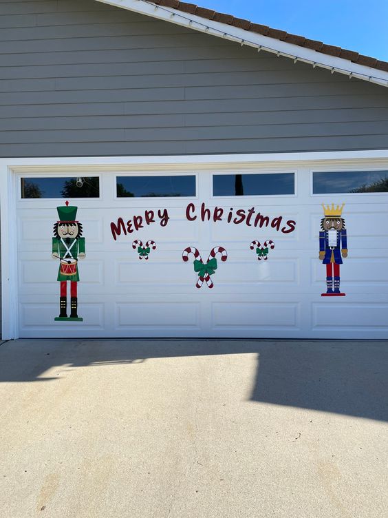 single garage door christmas banners