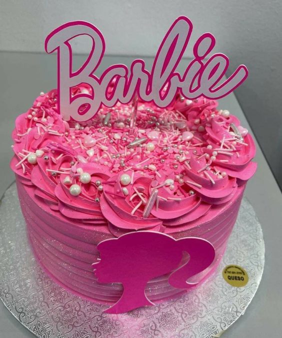 barbie movie cake design