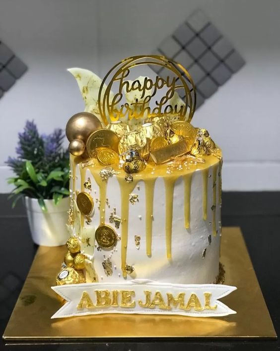 giant golden oreo birthday cake