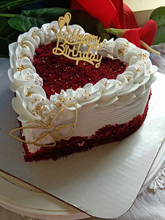 heart shape cake design for husband birthday