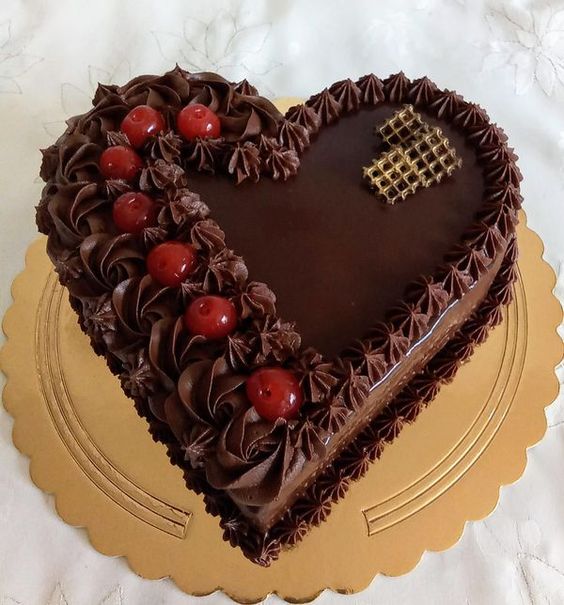 heart shaped birthday cake for husband