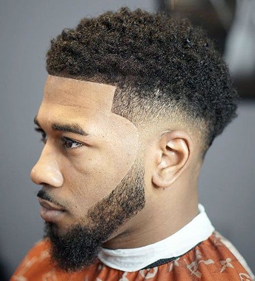 low fade black men's haircut