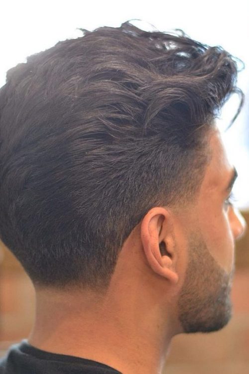 low fade haircut with long hair