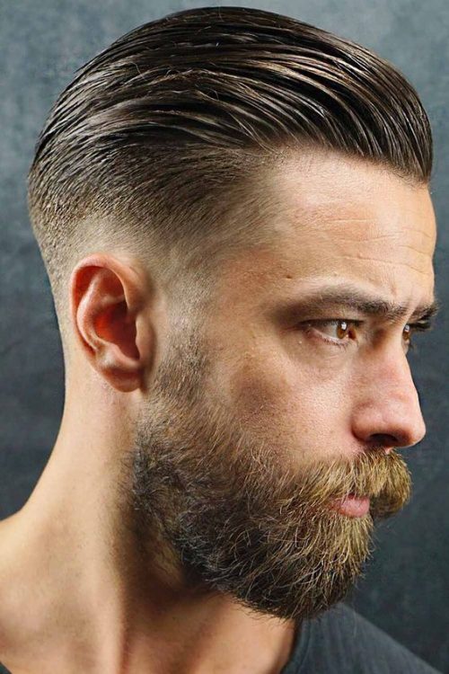low fade haircut with long hair on top