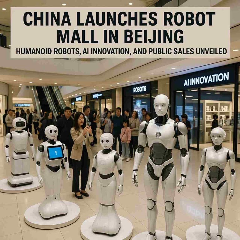 China Launches Robot Mall in Beijing: Humanoid Robots, AI Innovation, and Public Sales Unveiled Humanoid robots on display in Beijing robot mall